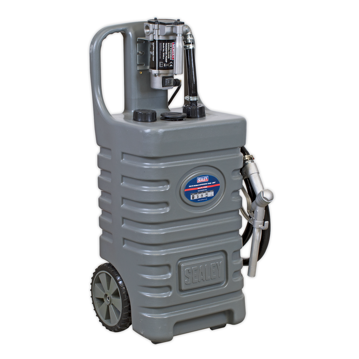 Sealey Mobile Dispensing Tank 55 Litres With Diesel Pump - Grey DT55GCOMBO1