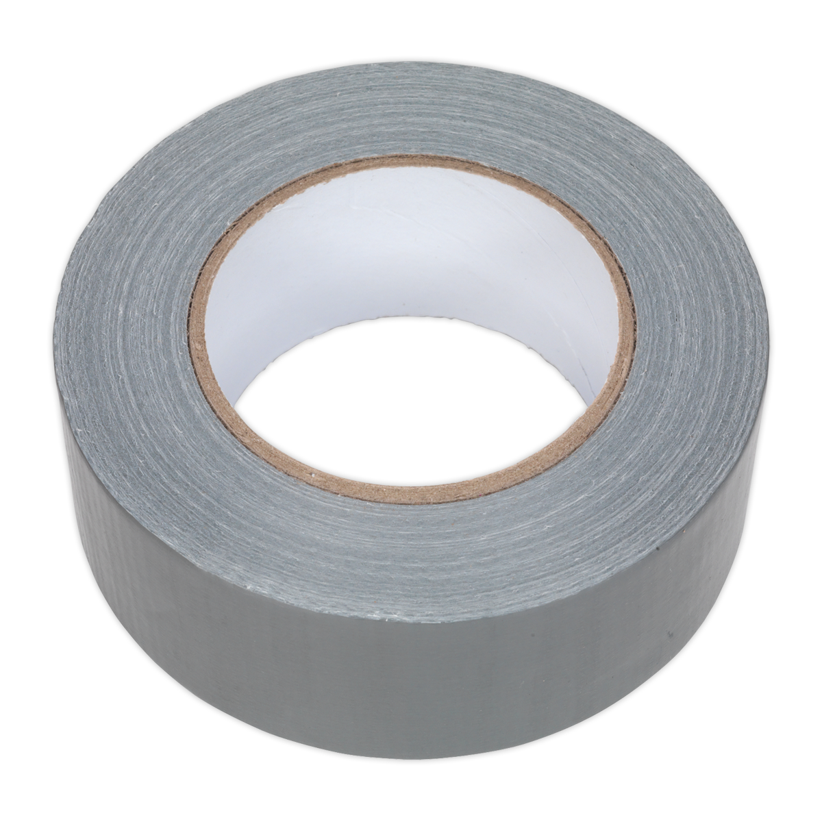 Sealey Duct Tape 48mm x 50m Silver Gloss Finish Moisture Resistant Seal DTS