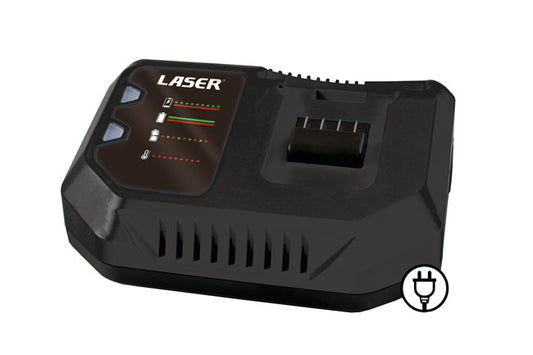LASER 8009 230V Mains 4A Battery Charger Euro 2-Pin Plug LED Diagnostic Protect