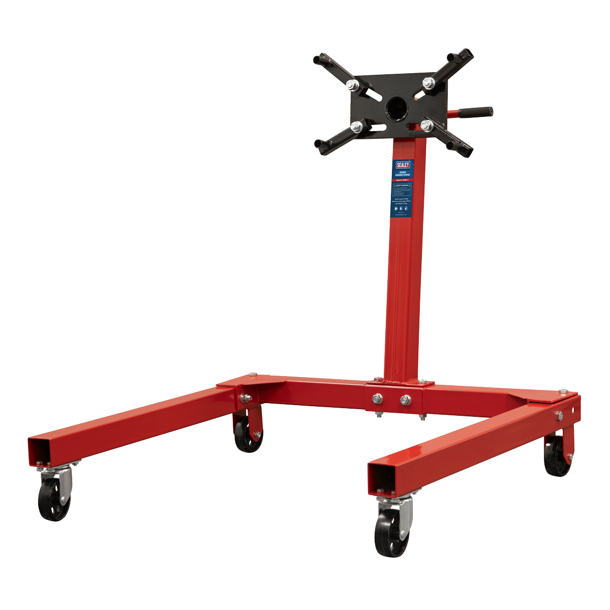 Sealey Engine Stand With Fully Adjustable Mounting Arms 550kg Red ES550