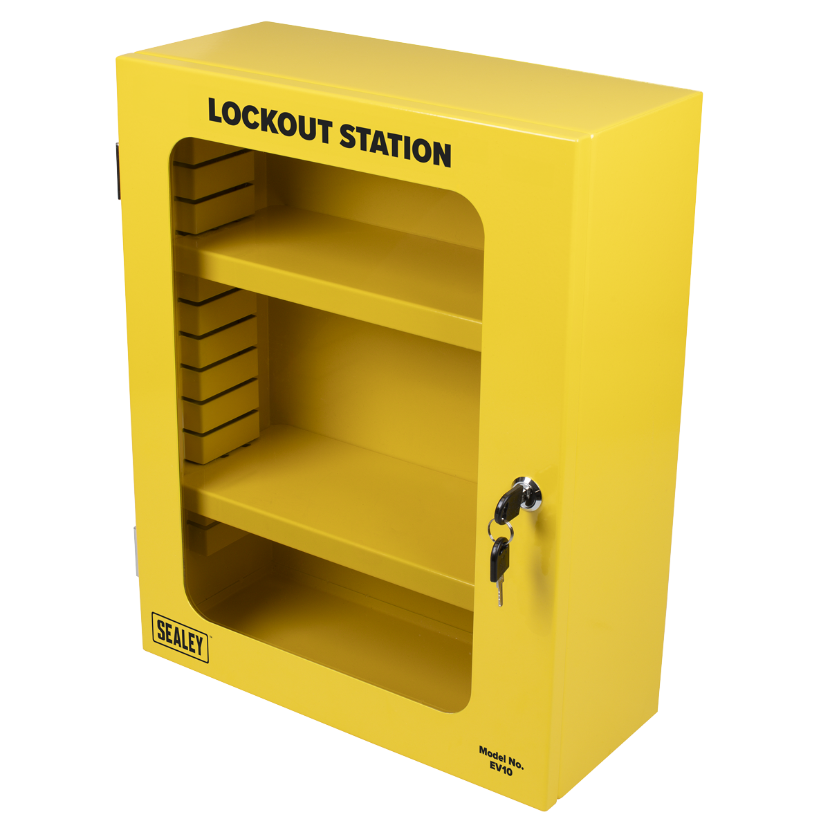 Sealey Safety Lockout Cabinet 2 Shelves With Wall Mount Fixings 2 Keys EV10