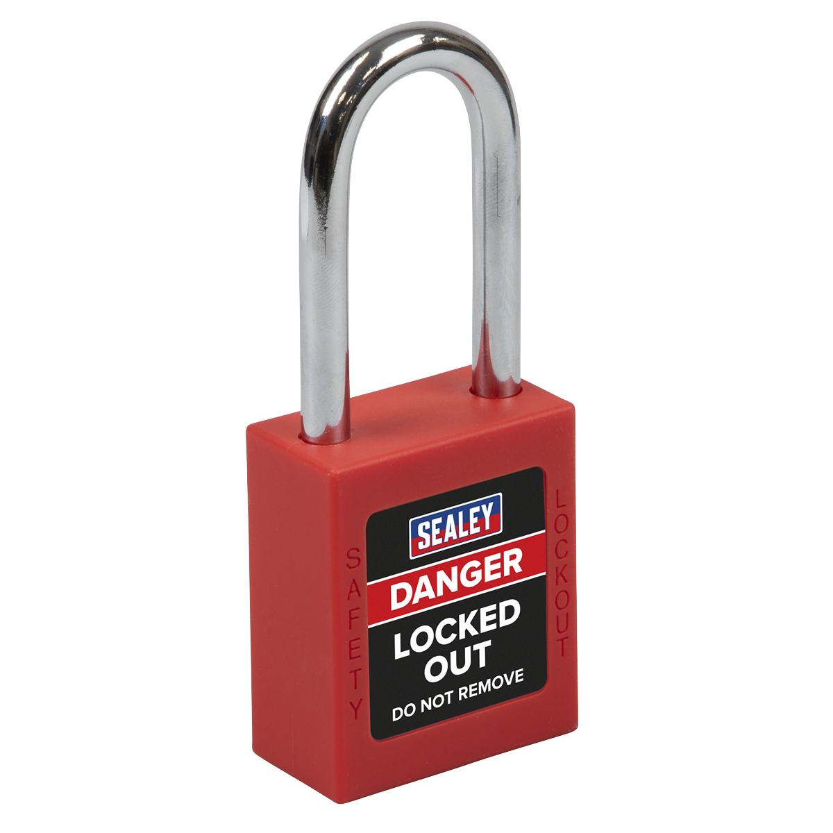 Sealey Safety Lockout Padlock Heavy Duty 6mm Steel Shackle With 2 Keys EV11