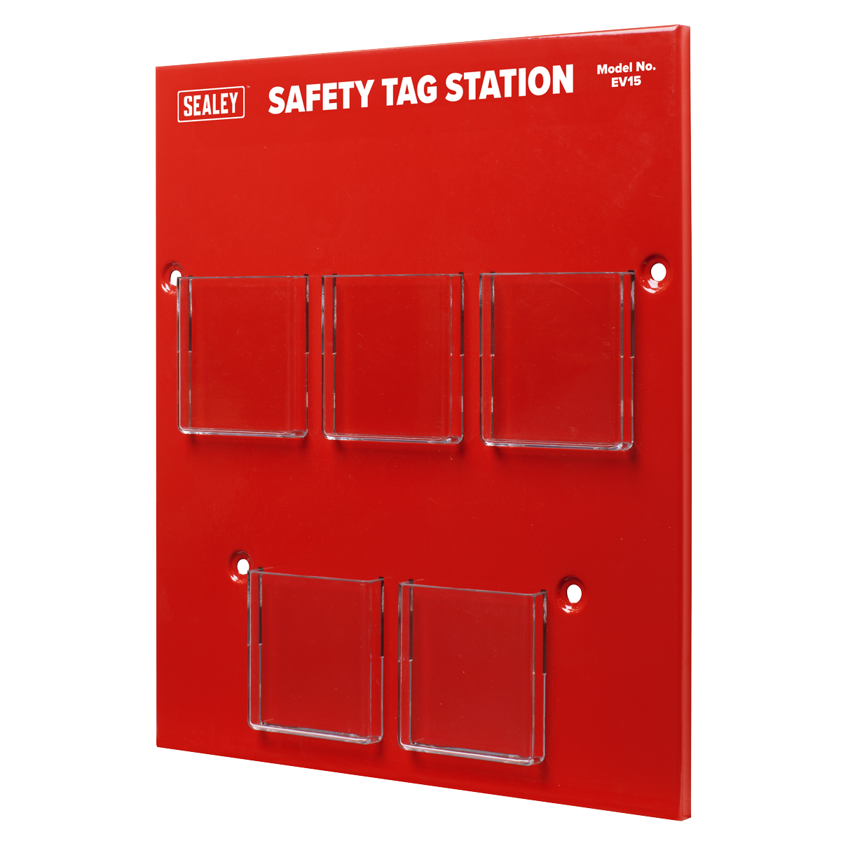 Sealey Safety Tag Station 86 x 15 x 90mm Wall Mountable High Grade Steel EV15