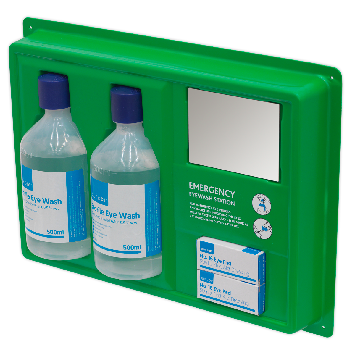 Sealey Eye Wound Wash Station Sterile Emergency Pack For Garages Workshops EWS03