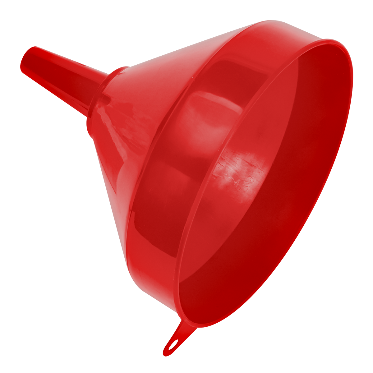 Sealey Ø250mm Large Fixed Spout Funnel With Integral Side Hook - Orange F5