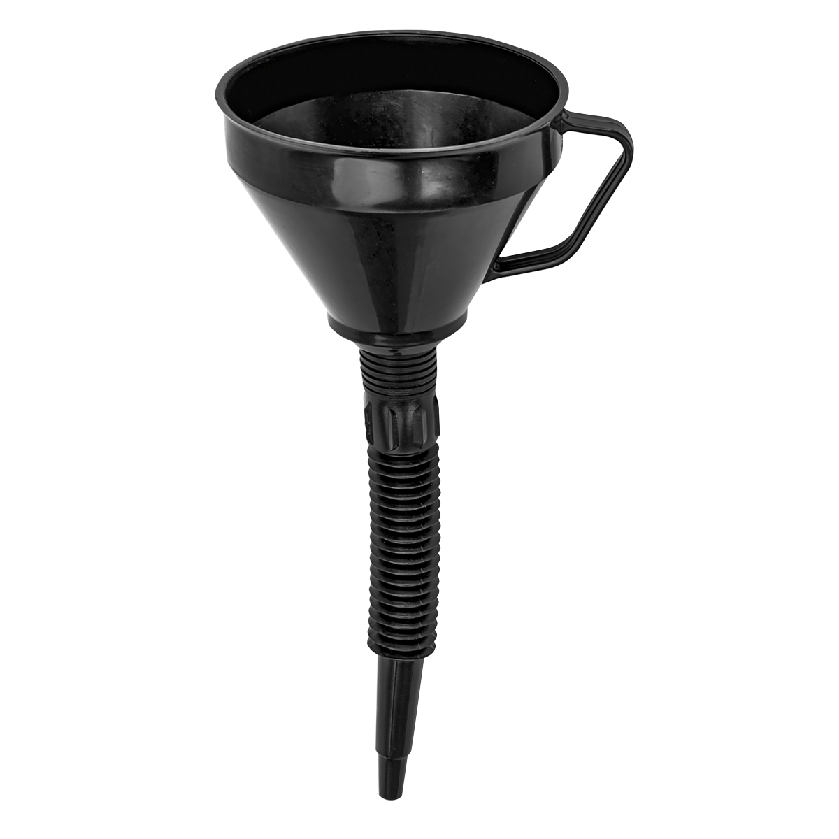 Sealey Ø160mm Funnel With Flexible Spout & Internal Mesh Filter Black F6