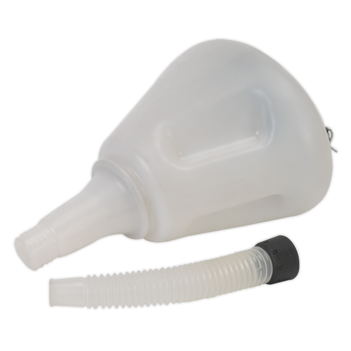 Sealey Funnel With Closing Lid Heavy Duty Polyethylene Ø200mm White F99200