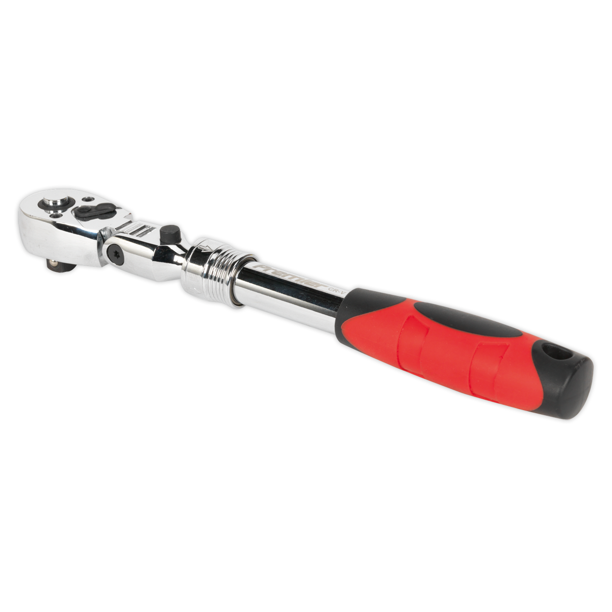 Sealey Flexi-Head Ratchet Wrench 3/8" Square Drive Extendable Red AK6681