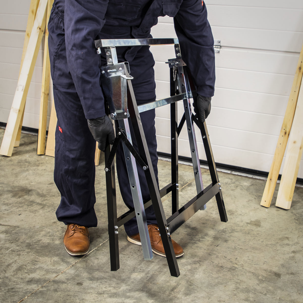 Sealey Fold Down Telescopic Trestle 200kg Capacity Pair 800mm - 1300mm FDT32