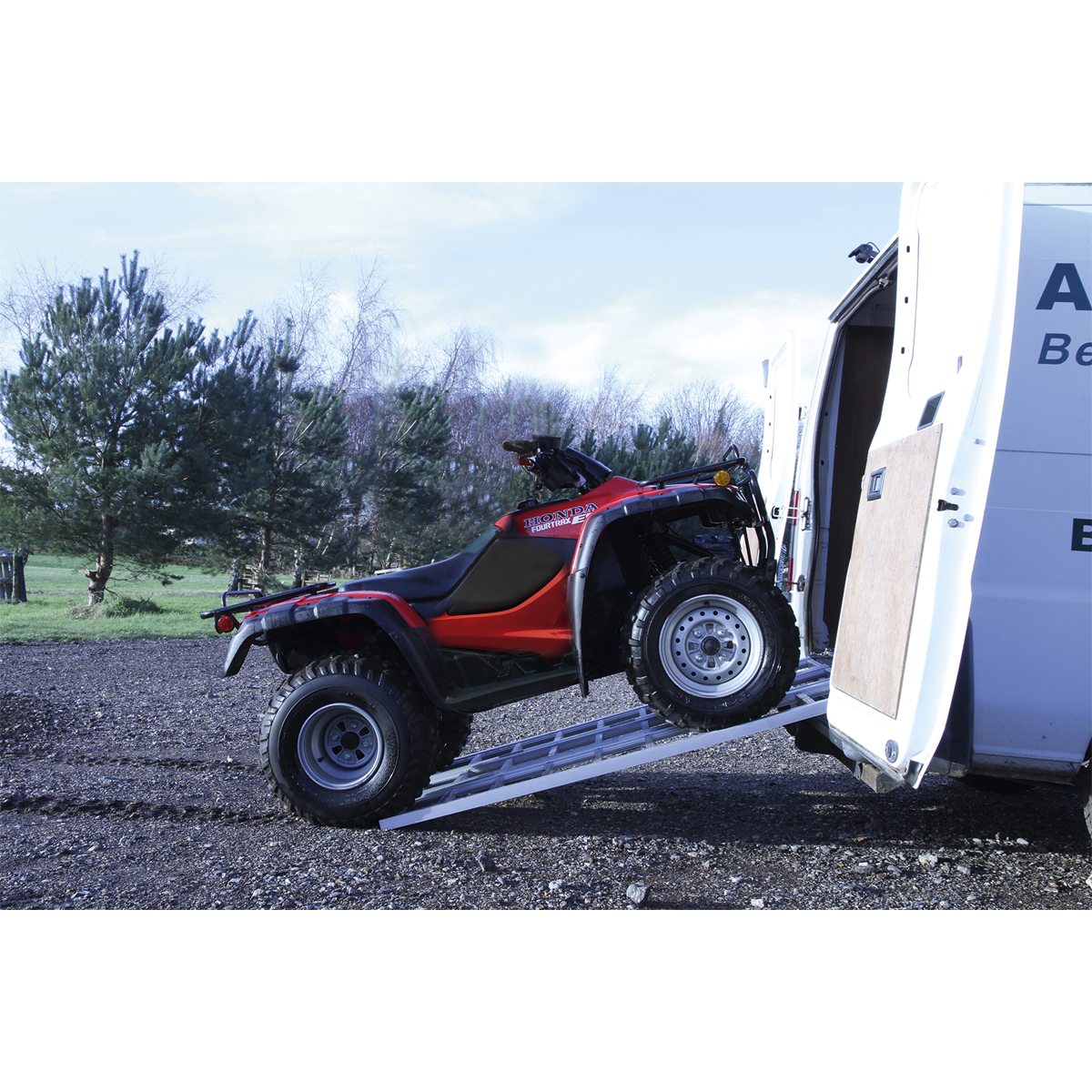 Sealey Motorcycle/Trike/ATV Mini Tractor Ramp Wide Tri-Fold 680kg Cap FLR680T