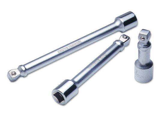 LASER 2579 1/2" Drive Wobble Extension Bar Kit 3 Pieces Chrome Vanadium Steel