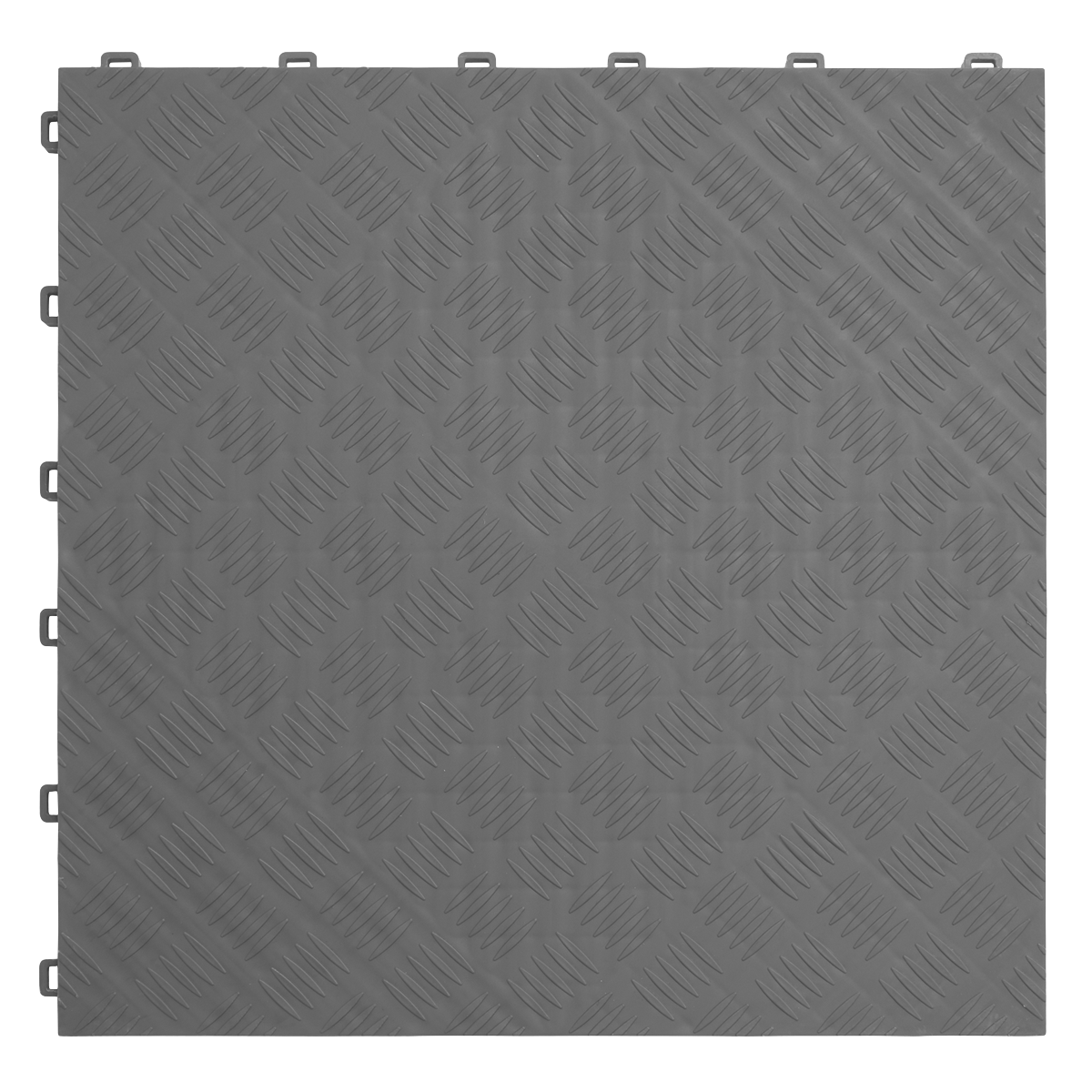 Sealey 400 x 400mm Polypropylene Floor Tile - Grey Tread Plate - Pack of 9 FT3G