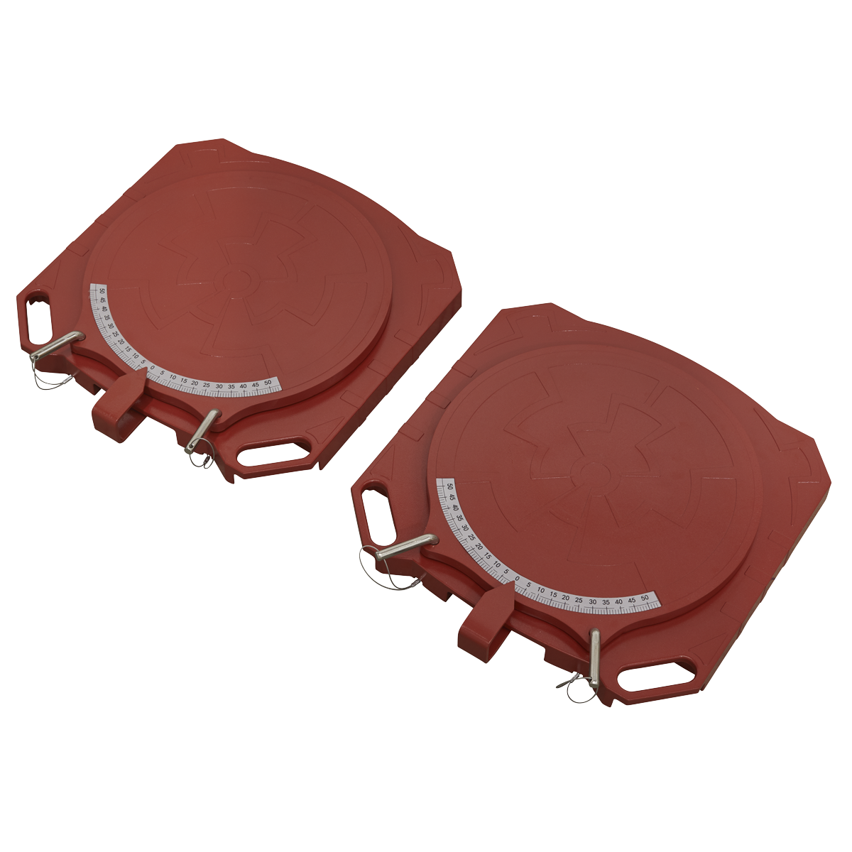 Sealey Steering Turntables Pair Maximum Loading 4000kg per Pair - Red GA44