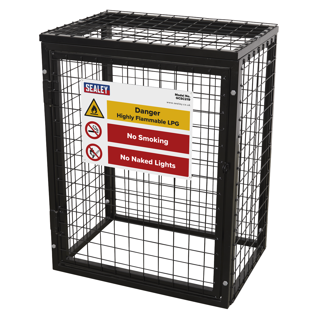 Sealey Safety Cage Powder Coated Galvanised - 2 x 19kg Gas Cylinders GCSC219