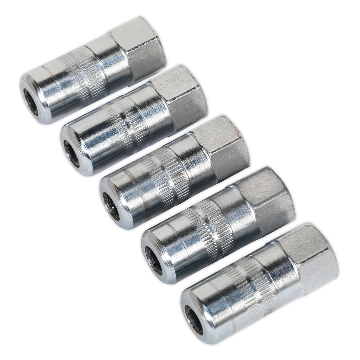 Sealey 4-Jaw Heavy Duty Hydraulic Connector 1/8" BSP Silver - Pack of 5 Pcs GGE5