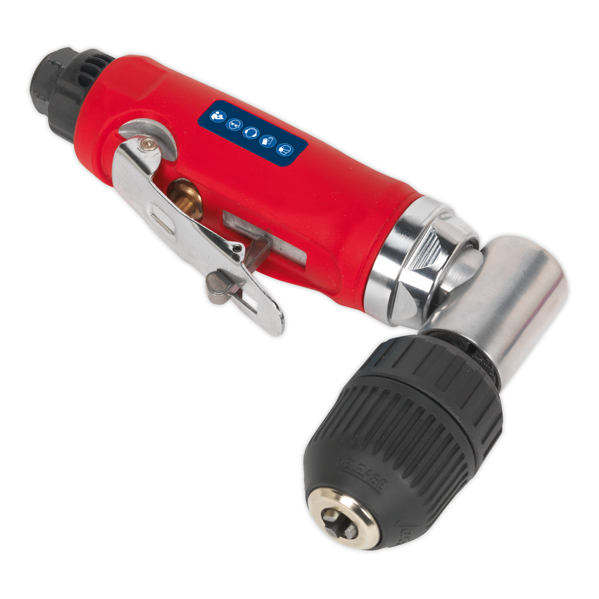 Sealey Air Angle Drill With 10mm Keyless Chuck Contoured Composite Handle GSA231