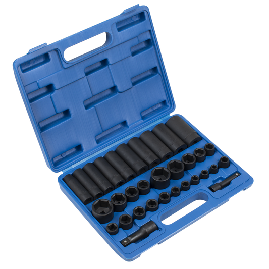 Sealey Socket Set 32 Pieces Standard/Deep 3/8" 1/2" Drive Metric/Imperial AK681