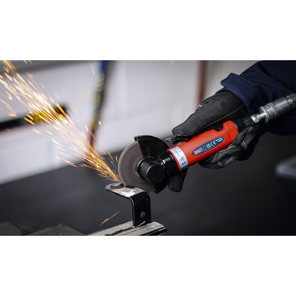 Sealey 75mm Straight Air Cut-Off Tool With 4-Position Air Valve 20000rpm GSA26
