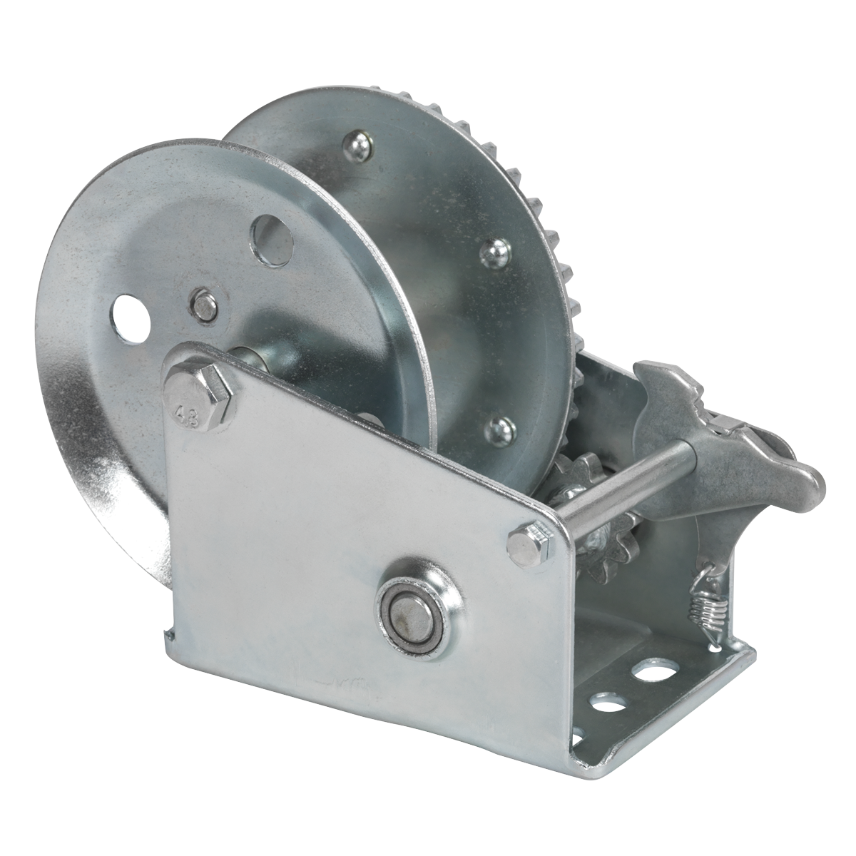 Sealey Geared Hand Winch With Manual Brake 540kg Capacity Silver GWE1200M