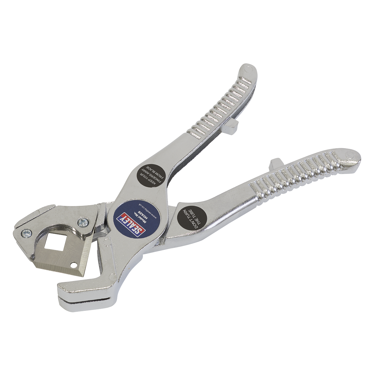 Sealey Rubber & Reinforced Hose Cutter Ø6-25mm Die Cast Alloy Silver HCA25