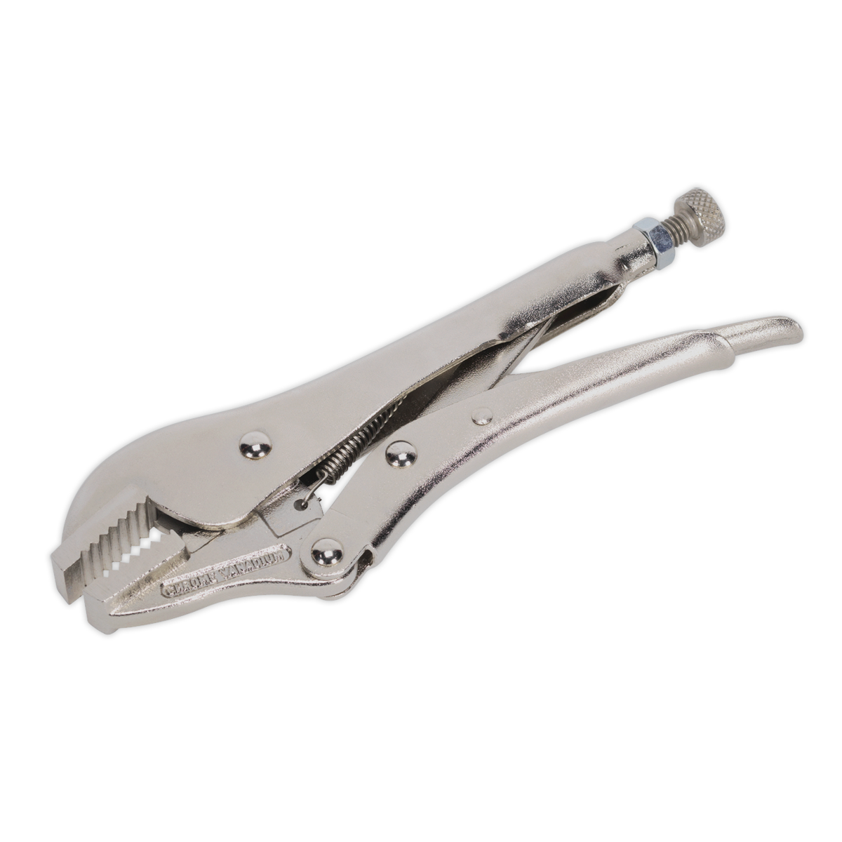 Sealey 185mm Locking Pliers Straight Jaws 0-30mm Capacity Riveted Handle AK6822