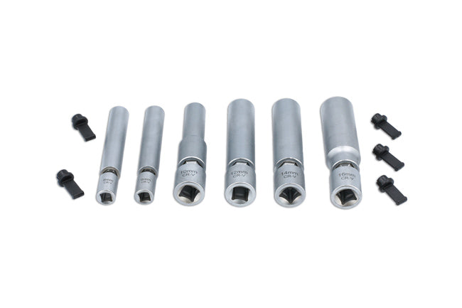 LASER 8066 Spark Plug Socket Wrench Set Chrome Vanadium Steel Hexagon Socket