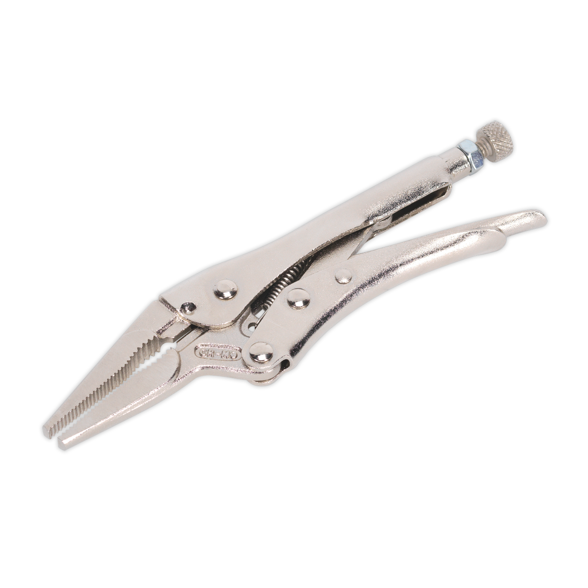Sealey Locking Pliers Long Nose 170mm 0-50mm Capacity Riveted Handle AK6824