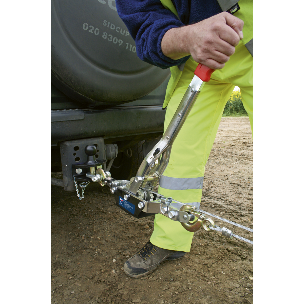 Sealey Hand Power Puller With Ratchet Safety Device 1500kg Capacity HP1500