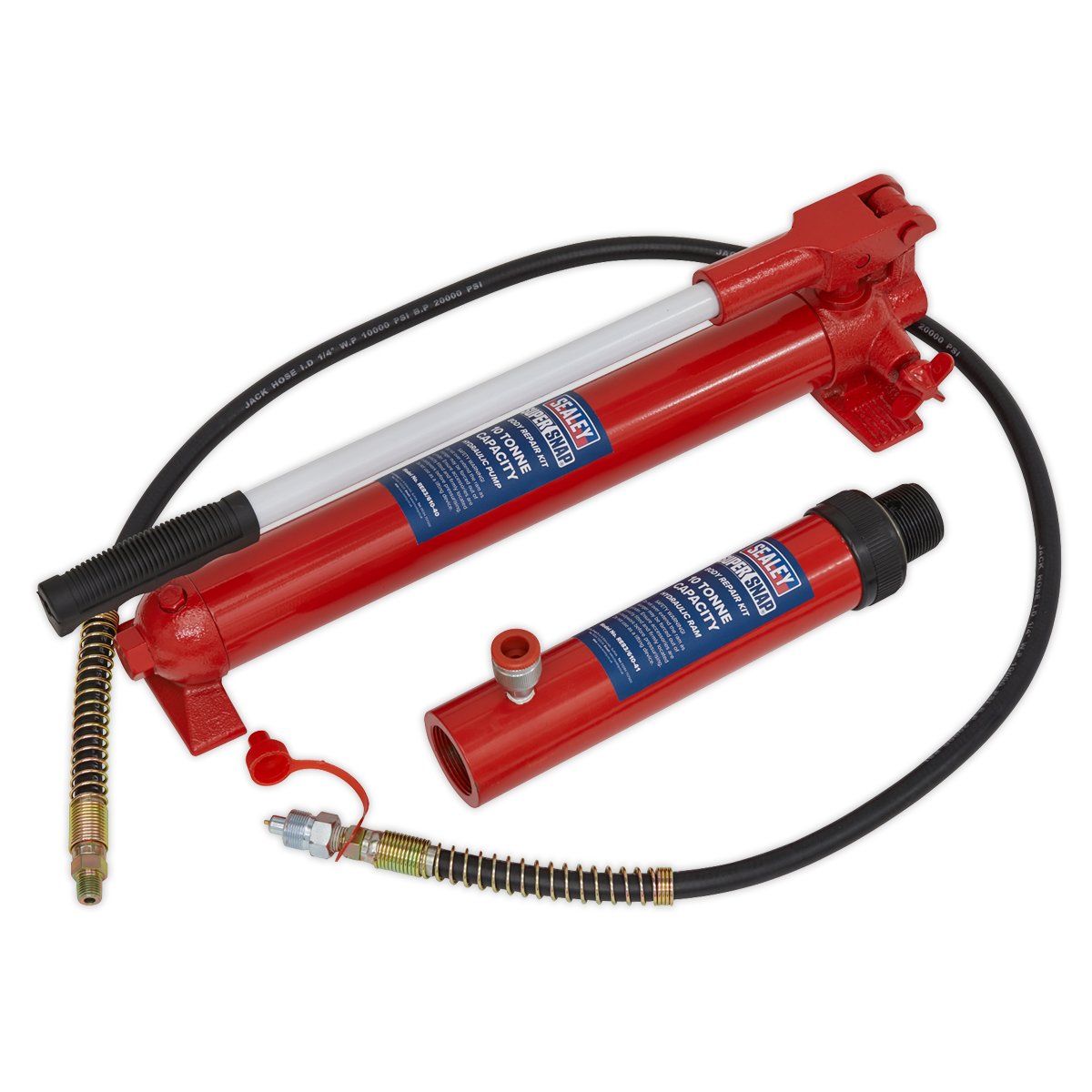 Sealey SuperSnap Push Ram With Pump & Hose Assembly 10 Tonne Workshop 610/45