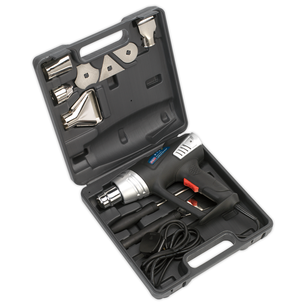 Sealey Hot Air Gun Kit 2-Speed & Temperature Control Fitted 3-Pin Plug HS103K