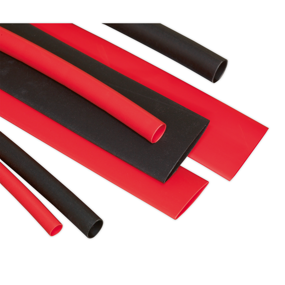 Sealey Heat Shrink Tubing Sleeve Black & Red 100mm 95 Pieces RoHS HST100BR