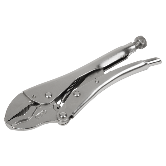 Sealey Locking Pliers Optimum Grip 225mm 0-45mm Jaw Capacity Silver AK6830