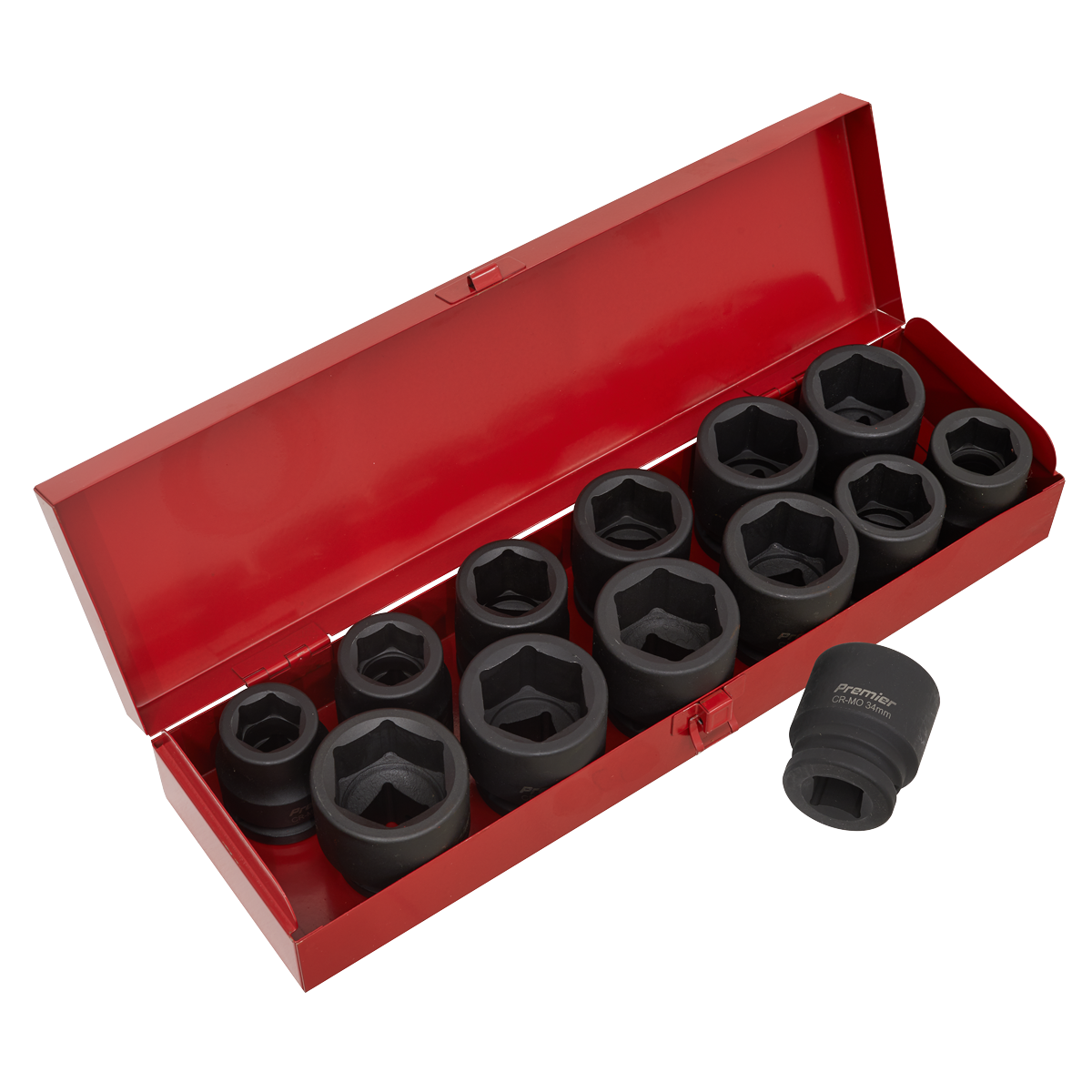 Sealey Impact Socket Set 13 Pieces 3/4" Square Drive Metric/Imperial AK686