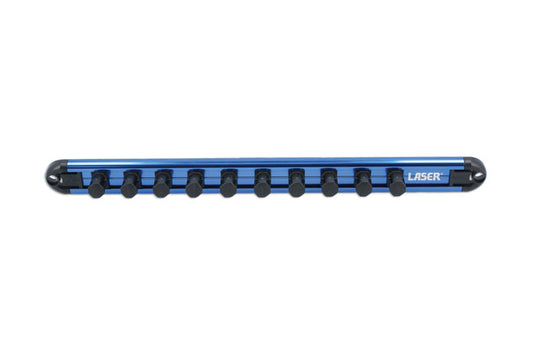 LASER 8088 Magnetic Socket Rail 1/2" Inch Drive 45 Degree Quick Lock Aluminium