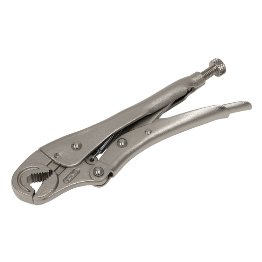 Sealey Locking Pliers Round Jaws 195mm 0-35mm Capacity Professional AK6871
