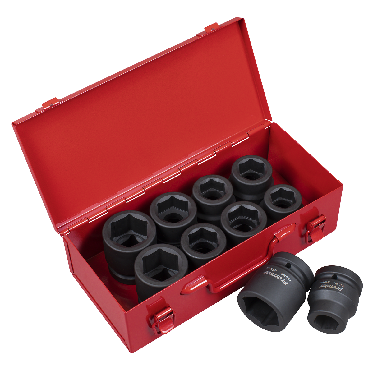Sealey Impact Socket Set 10 Pieces 1" Square Drive Metric/Imperial AK688