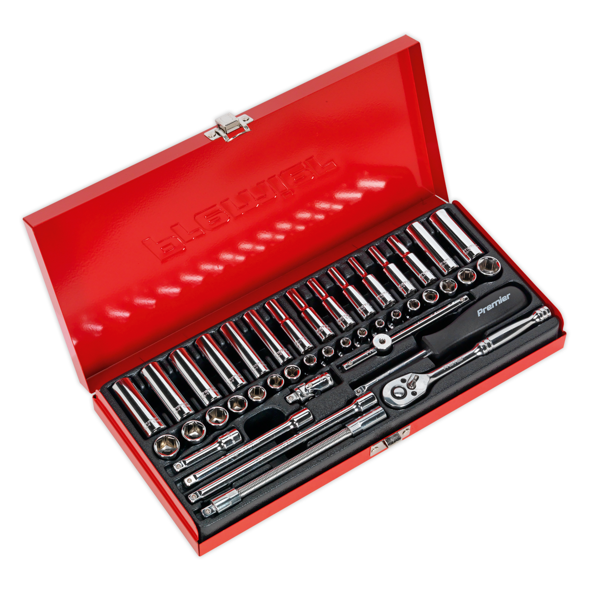 Sealey Socket Set 41 Pcs 1/4" Square Drive 6-Point WallDrive - DuoMetric AK690