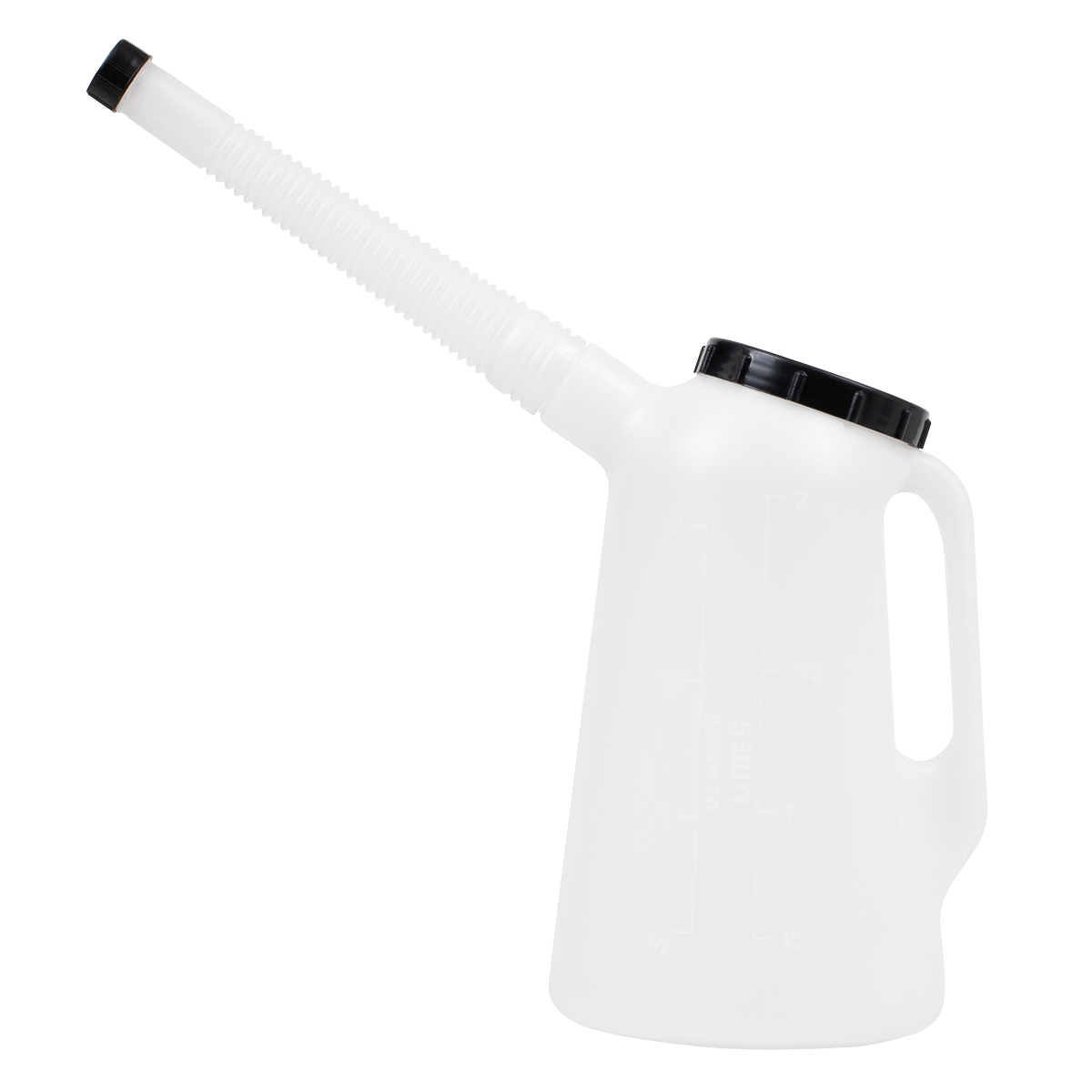 Sealey Oil Container With Lid & Flexi-Spout Polyethylene 2L - White JDL2