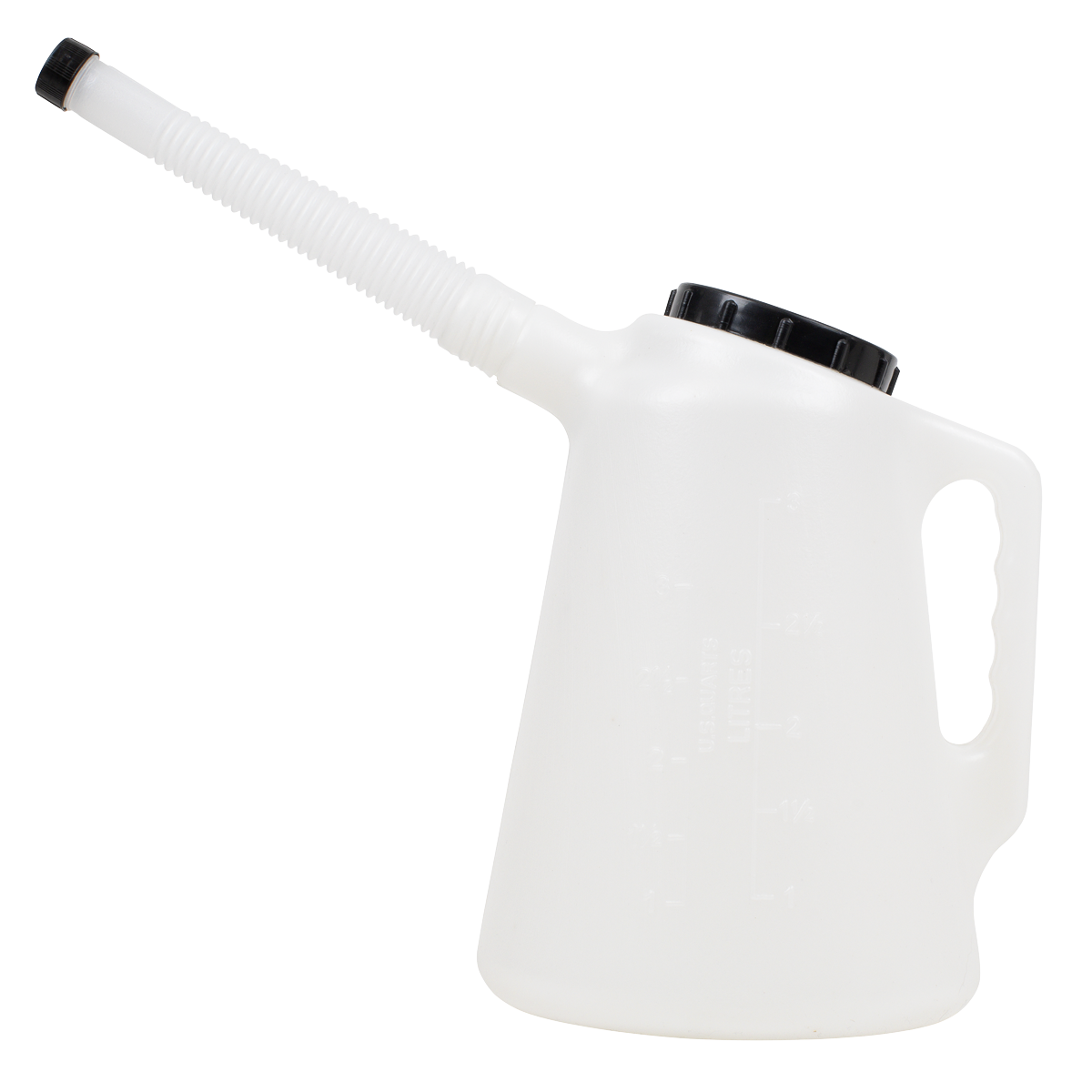 Sealey Oil Container With Flexible Spout & Measuring Scale 3L Black Lid JDL3