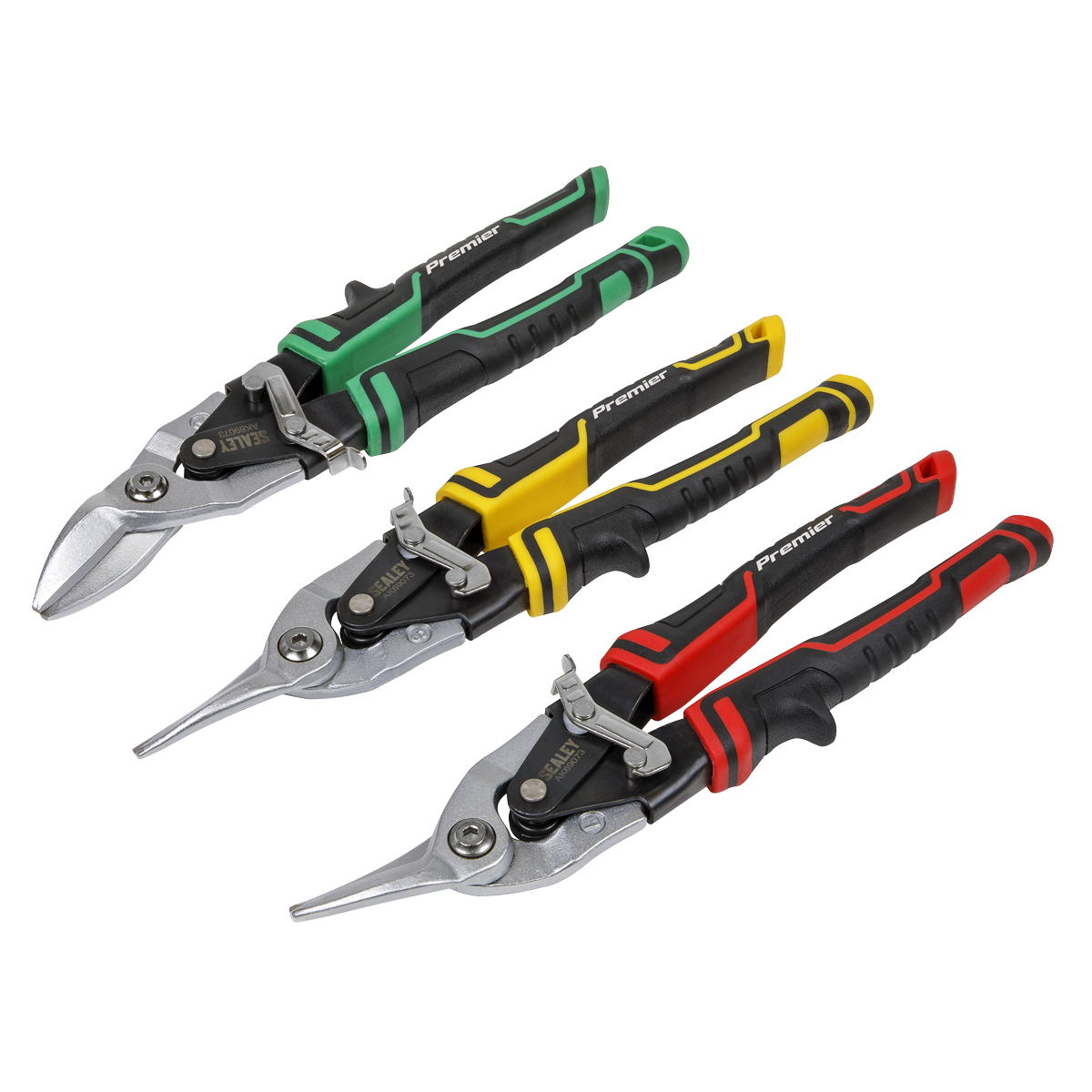 Sealey High Leverage Aviation Tin Snip Set 3 Pieces Chrome Molybdenum AK69073