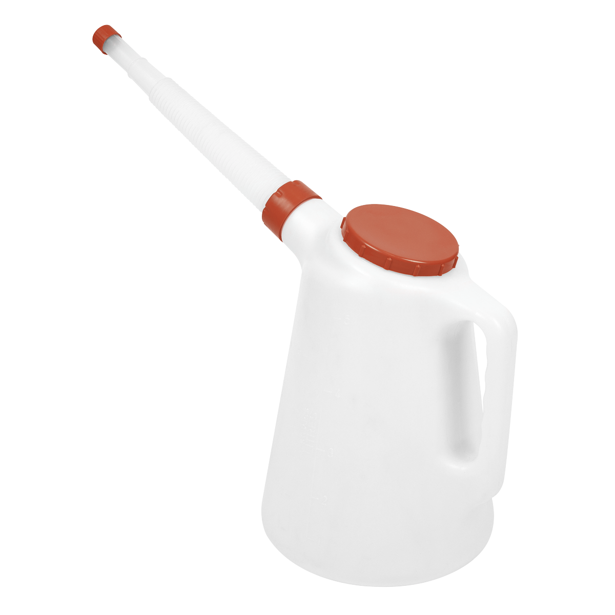 Sealey Oil Container With Red Lid & Flexible Spout 5 Litres Polyethylene JDL5R