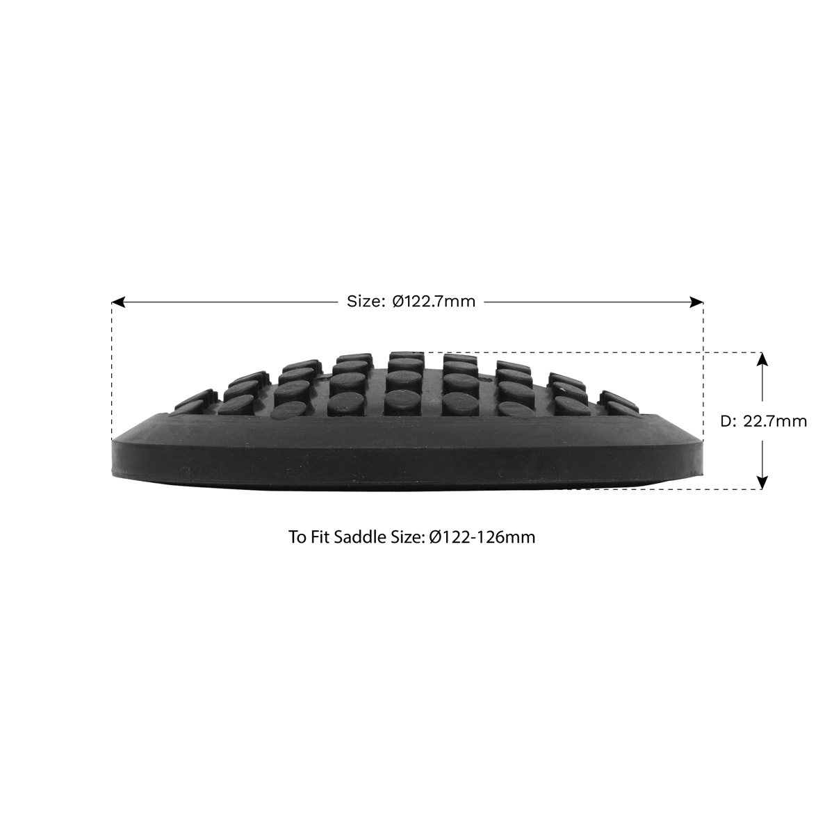 Sealey Safety Rubber Jack Pad Type C Designed To Prevent Damage Black JP05