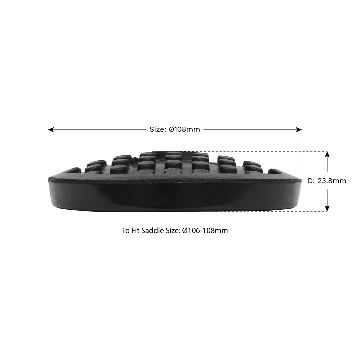 Sealey Safety Rubber Jack Pad Type C Designed To Prevent Damage Black JP10