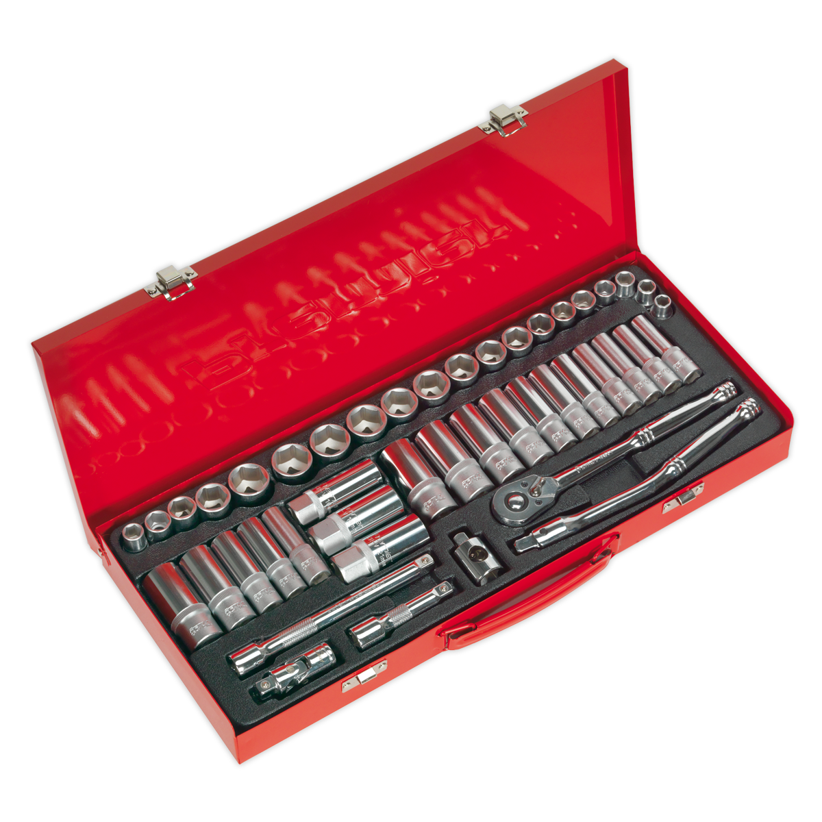 Sealey Deluxe Socket Set 45 Pieces DuoMetric Chrome Vanadium Steel AK692