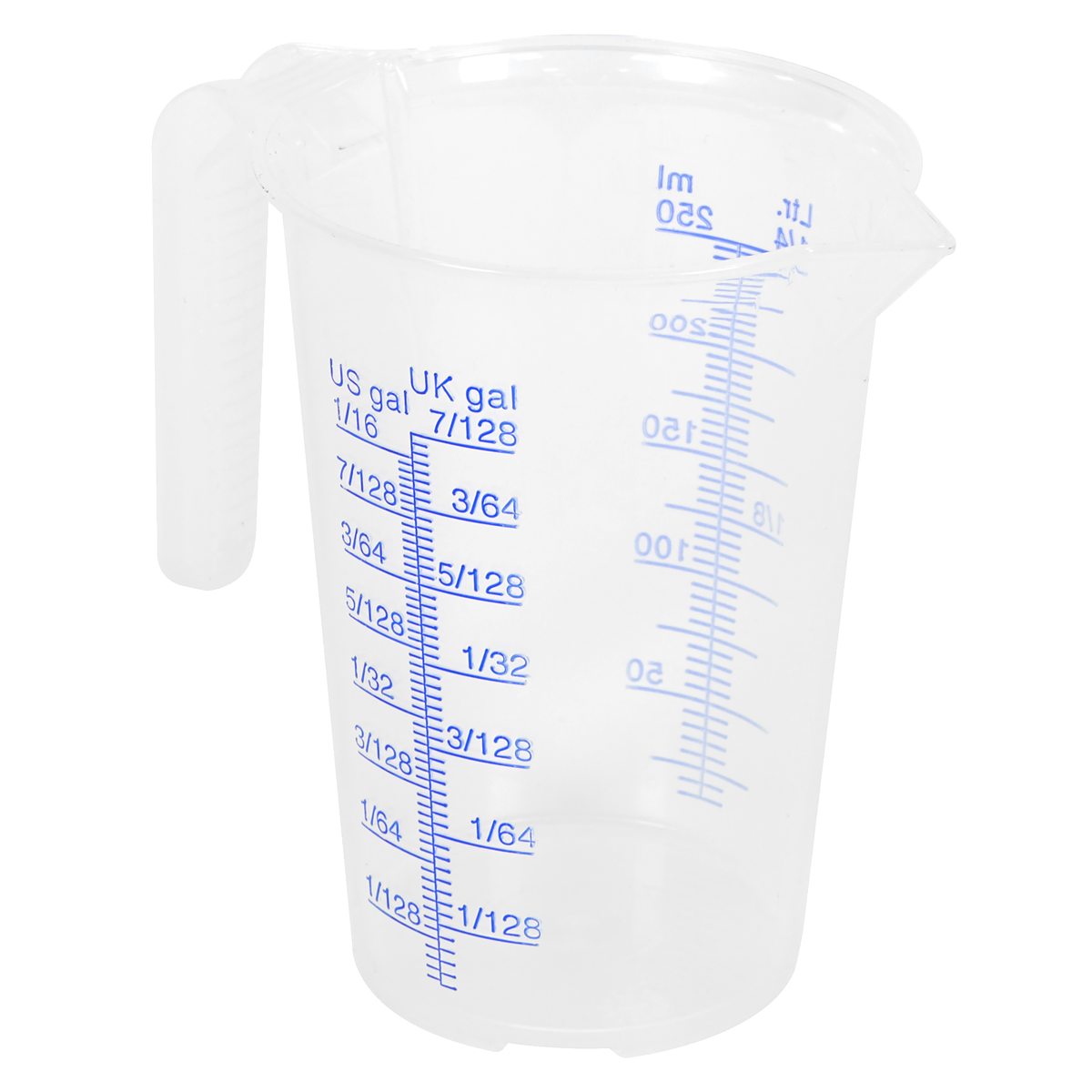 Sealey 0.25L Measuring Jug 250ml Translucent Oil Fuel Acid Resistant JT0250
