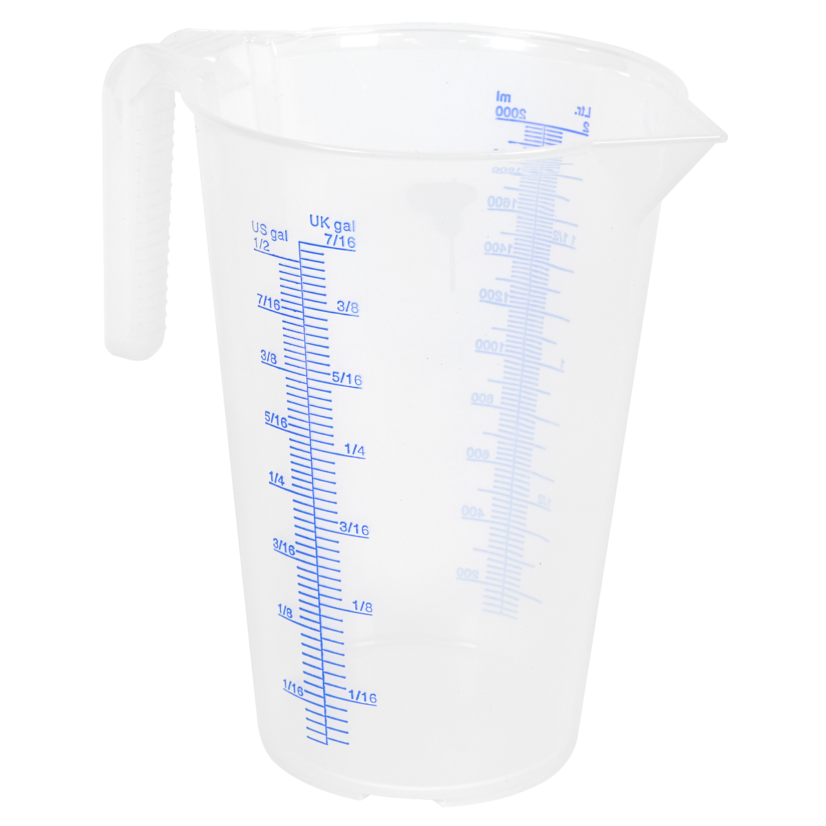 Sealey 2L Measuring Jug 2 Litre Translucent Oil Fuel Acid Resistant JT2000