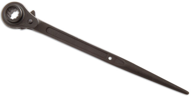LASER 0186 Ratchet Ring Spanner 13mm x 17mm Bi-Hex 12-Point Chrome Vanadium