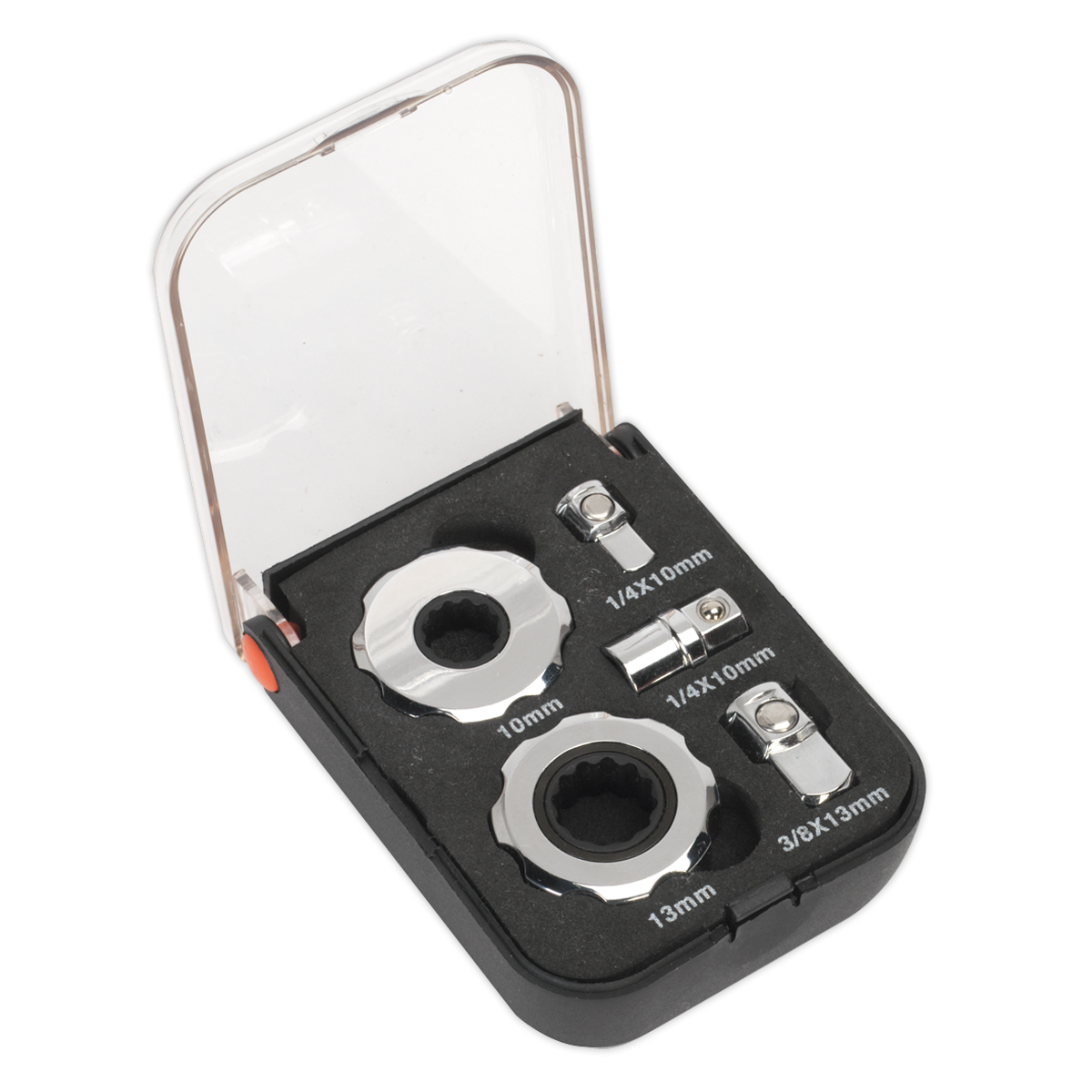 Sealey Palm Ratchet Set 5 Pieces 1/4" & 3/8" Square Drive 72 Teeth Tool AK6959