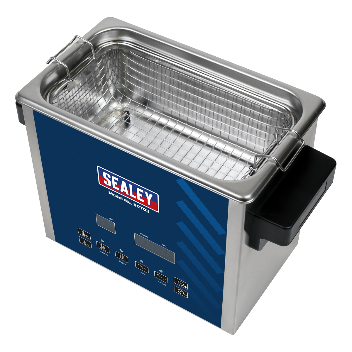 Sealey Ultrasonic Parts Cleaning Tank 3L With Clear LED Display 120W SCT03