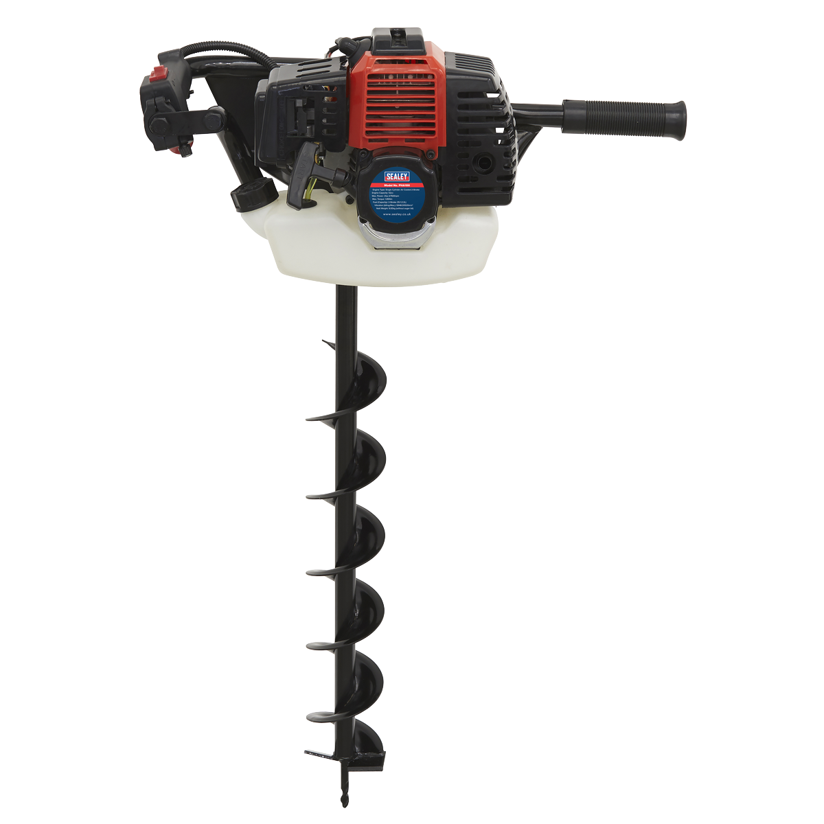 Sealey Petrol Earth Auger 2-Stroke 1.2 Litres Fuel Tank 52CC 2HP Motor PHA100